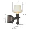 Wentworth™ One Light Straight Arm Bedroom Sconce with electric candle