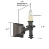 Wentworth™ One Light Straight Arm Hotel Sconce with electric candle
