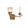 Summit™ Two Light Gas-Electric Bedroom Wall Sconce with 2-1/4 in. shade holder & candle right