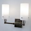 Tribeca two light Sconce with glass cylinder shade