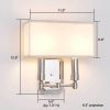 Two light contemporary sconce with box shade