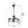 Craftsman Lantern™ Four Light Dining Room Chandelier